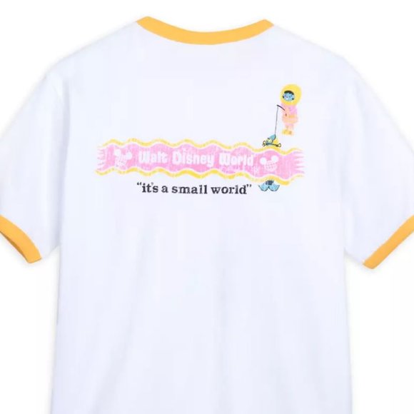 NWT Disney It's a Small World Ringer T-Shirt for Adults Disney 50th Anniversary - Picture 2 of 7